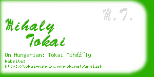 mihaly tokai business card